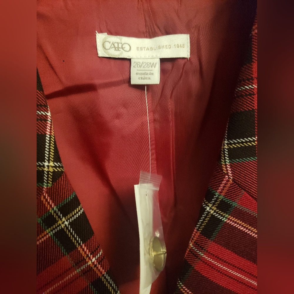 🌟Host Pick🌟 Red and Black Plaid Blazer-NWT - Picture 5 of 7
